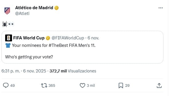 Simeone se metió en la polémica por la ausencia de Julián Álvarez en los The Best: “Es uno de los mejores”